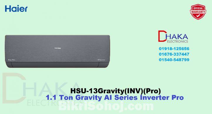 Haier 1.1 Ton Gravity AI Series AC HSU-13Gravity Official